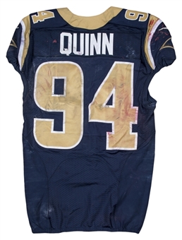 2012 Robert Quinn Game Used St. Louis Rams Jersey Used on 10/28/12 for the NFL International Series Game (NFL-PSA/DNA)